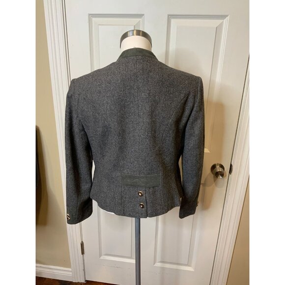 Lodenfrey Gray Boiled Wool Jacket Riding Short Coat Austria, Size Small - Picture 4 of 7